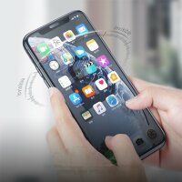 cofi1453® Full-screen Privacy Schutzglas 5D Hartglas Blickschutz kompatibel mit iPhone 12 Pro schwarz Schutzfolie Display Glas