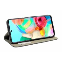 cofi1453® Buch Tasche "Smart" kompatibel mit SAMSUNG GALAXY A72 5G Handy Hülle Etui Brieftasche Schutzhülle mit Standfunktion, Kartenfach Schwarz