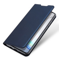 Buch Tasche kompatibel mit LG K42 Handy Hülle Etui Brieftasche Schutzhülle mit Standfunktion, Kartenfach Blau