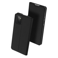 Buch Tasche kompatibel mit LG K52 Handy Hülle Etui Brieftasche Schutzhülle mit Standfunktion, Kartenfach Schwarz