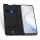 Buch Tasche kompatibel mit LG K52 Handy Hülle Etui Brieftasche Schutzhülle mit Standfunktion, Kartenfach Schwarz
