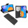 cofi1453® Buch Tasche "Fancy" kompatibel mit HUAWEI P SMART 2021 Handy Hülle Etui Brieftasche Schutzhülle mit Standfunktion, Kartenfach Schwarz