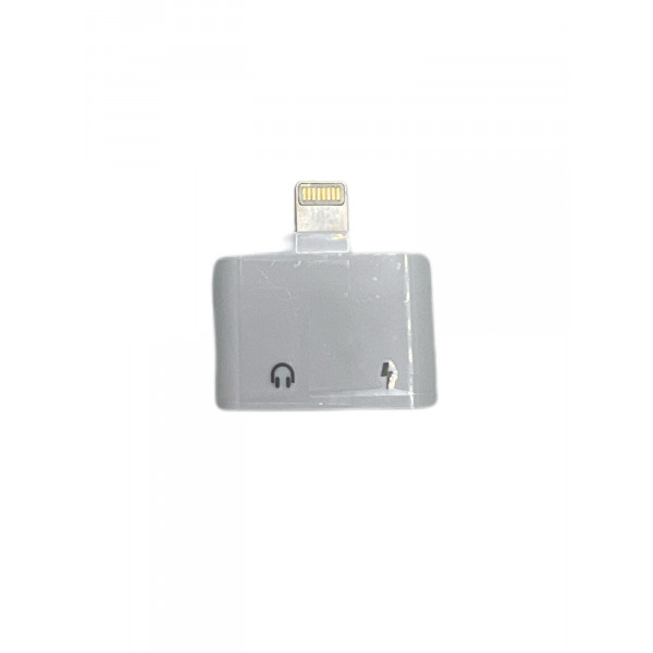 cofi1453 2in1 Lightning Adapter Dual Port Splitter Hub Ladegerät Kopfhörer Audioadapter kompatibel mit iPhone