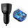 Kaku Auto-Ladegerät 2.4A 2 x USB Dual Port + 3in1 Ladekabel (Typ-C,Lightning,Micro-USB) Kabel schwarz
