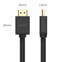 Ugreen HDMI Kabel 4K 30 Hz 3D 10 Meter Stecker Verbinder Hohe Geschwindigkeit TV Kabel Video Gaming Heimkino in schwarz