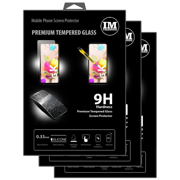 cofi1453 3X Panzer Schutz Glas 9H Tempered Glass Display Schutz Folie Display Glas Screen Protector kompatibel mit LG K42