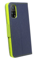 cofi1453® Buch Tasche "Fancy" kompatibel mit XIAOMI MI 10T Handy Hülle Etui Brieftasche Schutzhülle mit Standfunktion, Kartenfach Blau-Grün