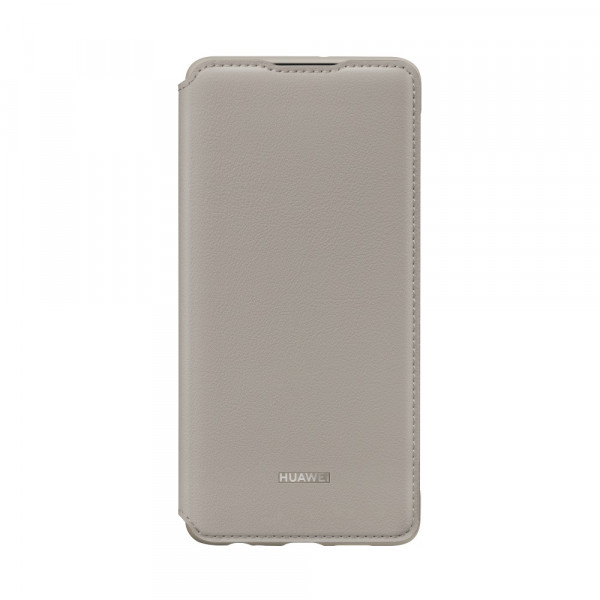 Original Huawei P30 Flip Smart View Cover Case Braun Tasche Schutzhülle Khaki