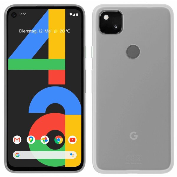 cofi1453® Silikon Hülle Basic kompatibel mit GOOGLE PIXEL 4A 5G Case TPU Soft Handy Cover Schutz Transparent