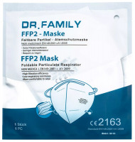 1x Dr.Family FFP2 Set Atemschutzmaske 5 Lagig Mundschutz Maske CE 2163 Zertifikat