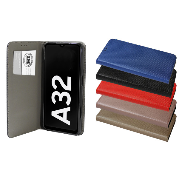 cofi1453 Buch Tasche "Smart" kompatibel mit SAMSUNG GALAXY A32 ( A325F ) 4G Handy Hülle Etui Brieftasche Schutzhülle mit Standfunktion, Kartenfach