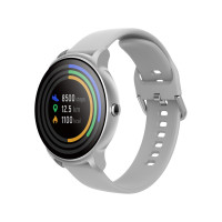Forever Forevive 2 Fitness Tracker Wasserdicht IP67 Multi-Sport-Funktion Armband Uhr Bluetooth Smart Watch Schrittzähler Pulsmesser Schwarz kompatibel mit Anrdoid iPhone, Silber
