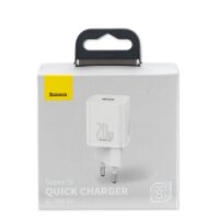 Baseus Super-Si Quick Charger 1C 20W Netzteil Adapter Schnell-Ladegerät in weiß