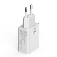 Mcdodo Netzteil Schnell Ladegerät 2,4A Tragbares 2X USB Dual Port Fast Charge Reiseladegerät Steckdose + 1,2m Typ-C Kabel kompatibel mit Smartphones. Tablets, Samsung, HTC, LG, Huawei, Samsung in Weiß