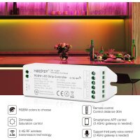 Mi Light Milight Miboxer 2,4 GHz RGBW RGB + weißer LED-Streifenregler DC12V / 24V Ausgang max. 12A, FUT038