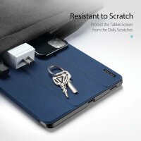 Buch Tasche Hartschale mit Smart Sleep Standfunktion kompatibel mit SAMSUNG GALAXY TAB S6 Lite 10.4 (P610) Tablet Hülle Etui Brieftasche Schutzhülle Blau