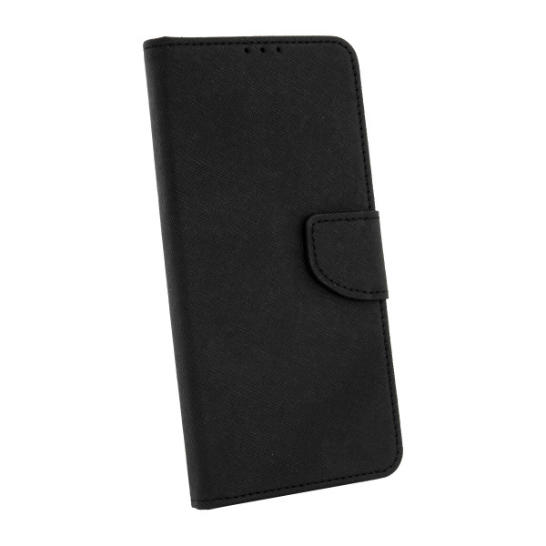 cofi1453® Buch Tasche "Fancy" kompatibel mit SAMSUNG GALAXY A12 (A125F) Handy Hülle Etui Brieftasche Schutzhülle mit Standfunktion, Kartenfach Schwarz