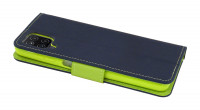 cofi1453® Buch Tasche "Fancy" kompatibel mit SAMSUNG GALAXY A12 (A125F) Handy Hülle Etui Brieftasche Schutzhülle mit Standfunktion, Kartenfach Blau-Grün