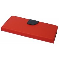 cofi1453® Buch Tasche "Fancy" kompatibel mit SAMSUNG GALAXY A52 (A525F) Handy Hülle Etui Brieftasche Schutzhülle mit Standfunktion, Kartenfach Rot-Blau
