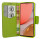 cofi1453® Buch Tasche "Fancy" kompatibel mit SAMSUNG GALAXY A72 (A725F) Handy Hülle Etui Brieftasche Schutzhülle mit Standfunktion, Kartenfach Blau-Grün