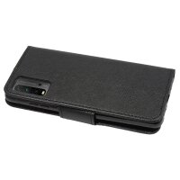 cofi1453® Buch Tasche "Fancy" kompatibel mit XIAOMI REDMI 9T Handy Hülle Etui Brieftasche Schutzhülle mit Standfunktion, Kartenfach Schwarz