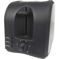 LENTZ 2-Scheiben EDS Toaster 800 Watt Toastautomat mit Brötchenaufsatz 6-Stufen High-Lift Funktion 74140 grau