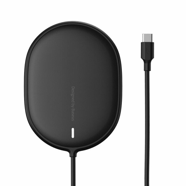 Baseus Light Magnetic Wireless Charger Schnell-Ladegerät Kabelloses Laden Gaming kompatibel mit Smartphones , schwarz