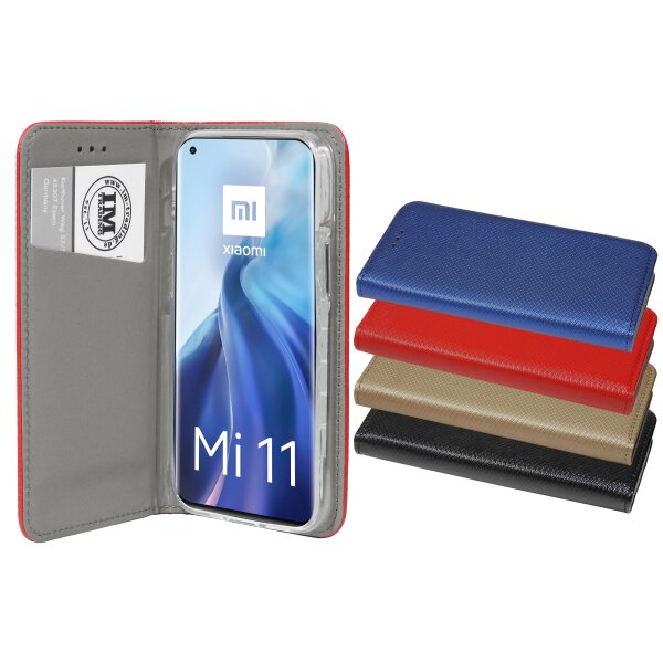 cofi1453® Buch Tasche "Smart" kompatibel mit XIAOMI MI 11 Handy Hülle Etui Brieftasche Schutzhülle mit Standfunktion, Kartenfach