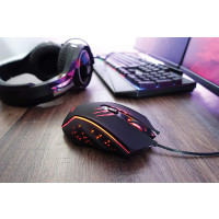SCHWAIGER -GM3000- Gaming Maus | RGB Beleuchtung | Computer Maus mit Kabel und ernonomischer Form | mit 6 Tasten | schwarz | extra leicht
