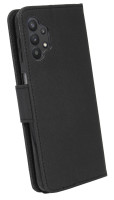 cofi1453® Buch Tasche "Fancy" kompatibel mit Samsung Galaxy A32 5G (A326F) Handy Hülle Etui Brieftasche Schutzhülle mit Standfunktion, Kartenfach Schwarz