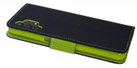 cofi1453® Buch Tasche "Fancy" kompatibel mit Samsung Galaxy A32 5G (A326F) Handy Hülle Etui Brieftasche Schutzhülle mit Standfunktion, Kartenfach Blau-Grün