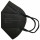 cofi1453® FFP2 Atemschutzmaske 5 Lagig Mundschutz Maske Mund Nasen Schutz CE 2163, Schwarz 10x