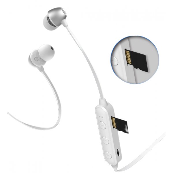 Kaku Magnetic Wireless Bluetooth Kopfhörer Headset Earphone Sport Gym Running, weiß