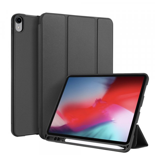 Dux Ducis OSOM Hartschale mit Smart Sleep und integrierter Standfunktion Etui Schutz Hülle Tasche Cover kompatibel mit iPad Pro 11", Schwarz