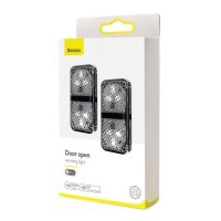 Baseus 2x selbstklebendes Auto-LED-Licht LED-Warnleuchte zum Öffnen der Autotür Pkw Leuchte Wasserdicht in Schwarz
