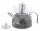 Zellerfeld Trendmax Düdüklü Caydanlik Takimi Teekocher 3 Liter + 600ml Teekanne aus Glas 18/10 Edelstahl Dampf-Pfeife mit Henkel