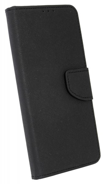 cofi1453® Buch Tasche "Fancy" kompatibel mit Oppo A12 Handy Hülle Etui Brieftasche Schutzhülle mit Standfunktion, Kartenfach Schwarz