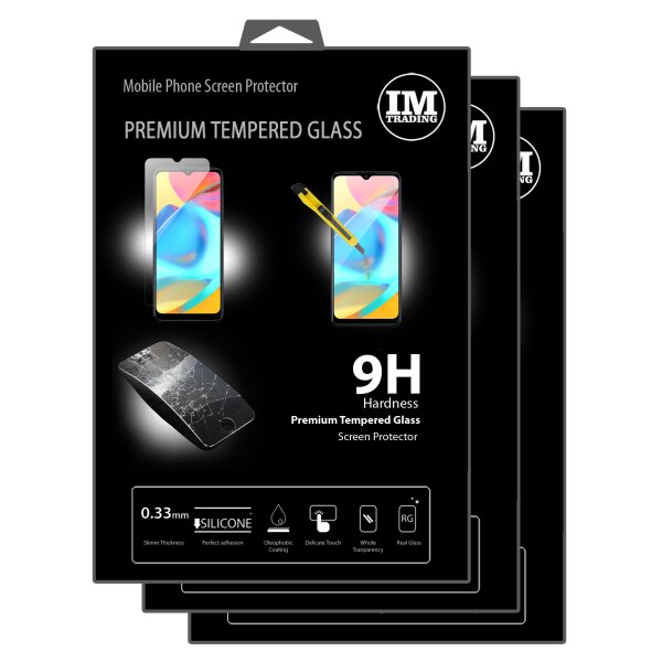 cofi1453 3X Panzer Schutz Glas 9H Tempered Glass Display Schutz Folie Display Glas Screen Protector kompatibel mit Alcatel 3L 2021