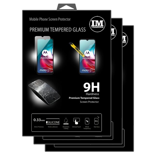 cofi1453 3X Panzer Schutz Glas 9H Tempered Glass Display Schutz Folie Display Glas Screen Protector kompatibel mit Motorola Moto G30