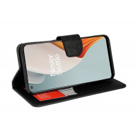 cofi1453® Buch Tasche "Fancy" kompatibel mit OnePlus Nord N100 Handy Hülle Etui Brieftasche Schutzhülle mit Standfunktion, Kartenfach Schwarz