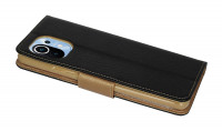 cofi1453® Buch Tasche "Fancy" kompatibel mit XIAOMI Mi 11 Handy Hülle Etui Brieftasche Schutzhülle mit Standfunktion, Kartenfach Schwarz-Gold