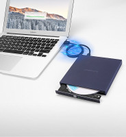 Ugreen Externes USB CD DVD-Laufwerk CD DVD-Recorder kompatibel mit Laptop PC Notebook grau