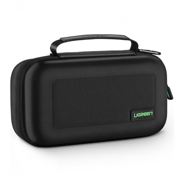 Aufbewahrungstasche Tasche Schutz 26,5x10x13,5cm kompatibel mit Nintendo Switch Reisetasche Stoßfest schwarz