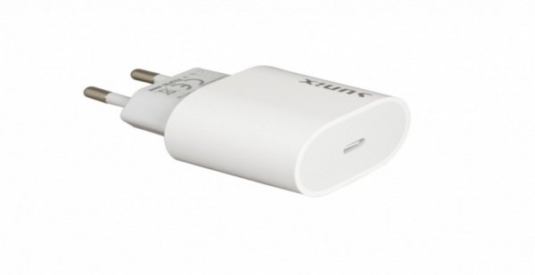 Sunix 18W PD Wandladegerät Netzteil Schnell-Ladegerät USB-C Typ-C Anschluss kompatibel mit Smartphones weiß