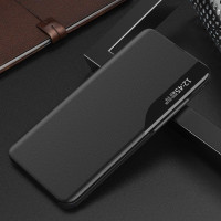 Eco Leather View Case Buch Tasche Leder Handyhülle Schutzhülle aufklappbare Hülle Standfunktion kompatibel mit Xiaomi Redmi 9C Grün