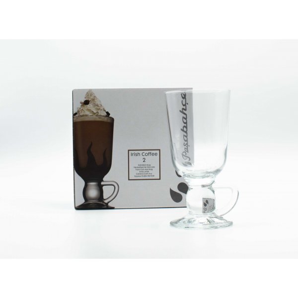 Pasabahce 12 Stück 44109 Irish Coffee-Glas 280 ml Premium Latte Irish Gläser Teegläser mit Henkel Latte Macchiato Eiskaffee Cocktail