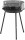 Standgrill Ø 36cm Feuerschale und Winschutz emailiert Grillrost verchromt BBQ Grill Holzgrill Säulengrill grau