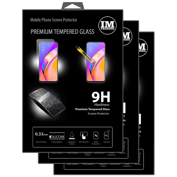 cofi1453 3X Panzer Schutz Glas 9H Tempered Glass Display Schutz Folie Display Glas Screen Protector kompatibel mit Oppo Reno 5 Lite