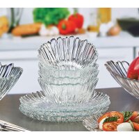 Pasabahce 10601 6er-Set Glas Aurora Set 6 Schälchen, 14 cm Vorpseise Dessertschale aus Glas