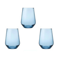 Pasabahce AllegraT 41536T 3er Set Blau Trinkgläser Gläser-Set Kaffee Cocktail Glas 42,5cl Glas